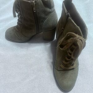 Women's Olive Green Ankle Boots